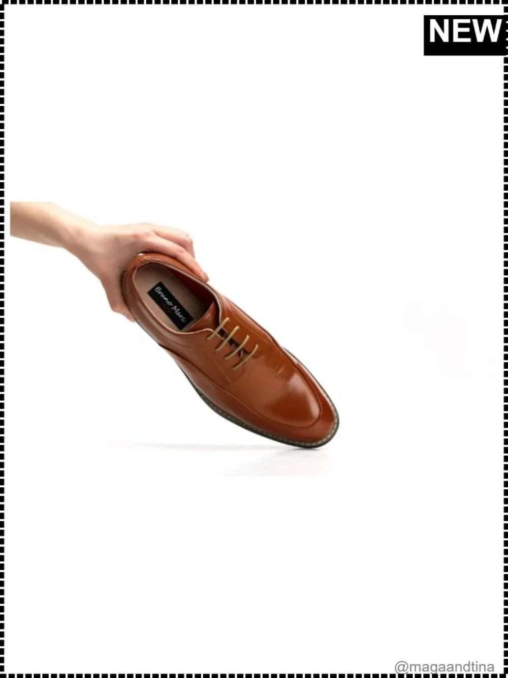 Men's Oxford Dress Shoes Synthetic Leather Lace-Up Formal Business